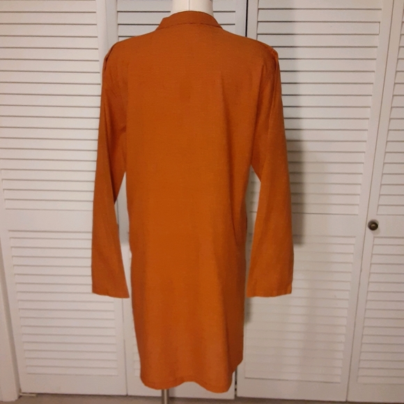 Melange 100% Cotton Tunic Dress with Designer Oversized 14" × 6½" Pockets - Picture 6 of 16